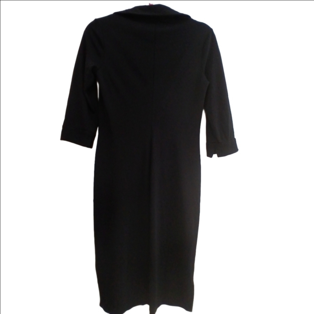 LAUNDRY BLK Jersey Knit Collared Bodycon Dress Sz 8 EUC - Picture 4 of 16